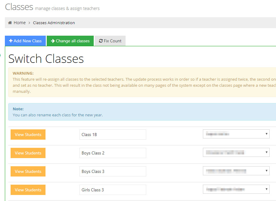 Switch Classes